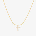 Cross pendant silk necklace
